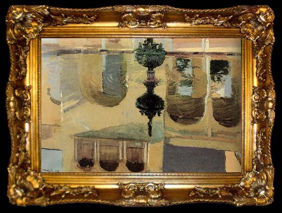 framed  Joaquin Sorolla The reflection of the pool water, ta009-2